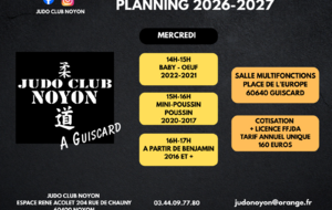 NOUVEAUTES 2026-2027 Le Judo Club Noyon arrive à Guiscard !