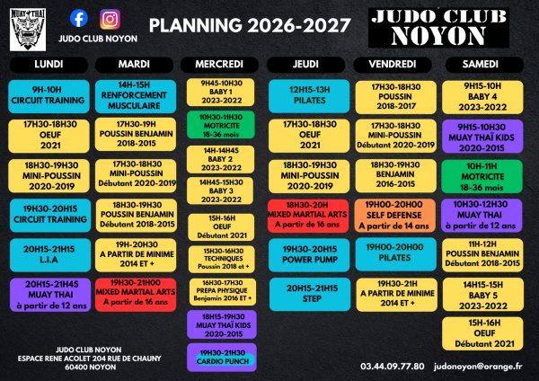 Rentrée 2026-2027 Découvrez les nouveautés du Judo Club Noyon