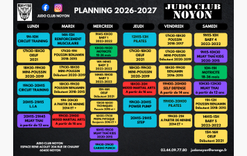 Rentrée 2026-2027 Découvrez les nouveautés du Judo Club Noyon