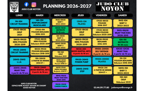 Rentrée 2026-2027 Découvrez les nouveautés du Judo Club Noyon